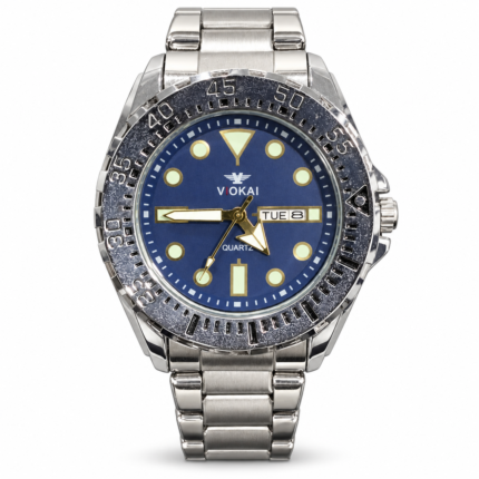 VIOKAI Blue Dial Day-Date Watch